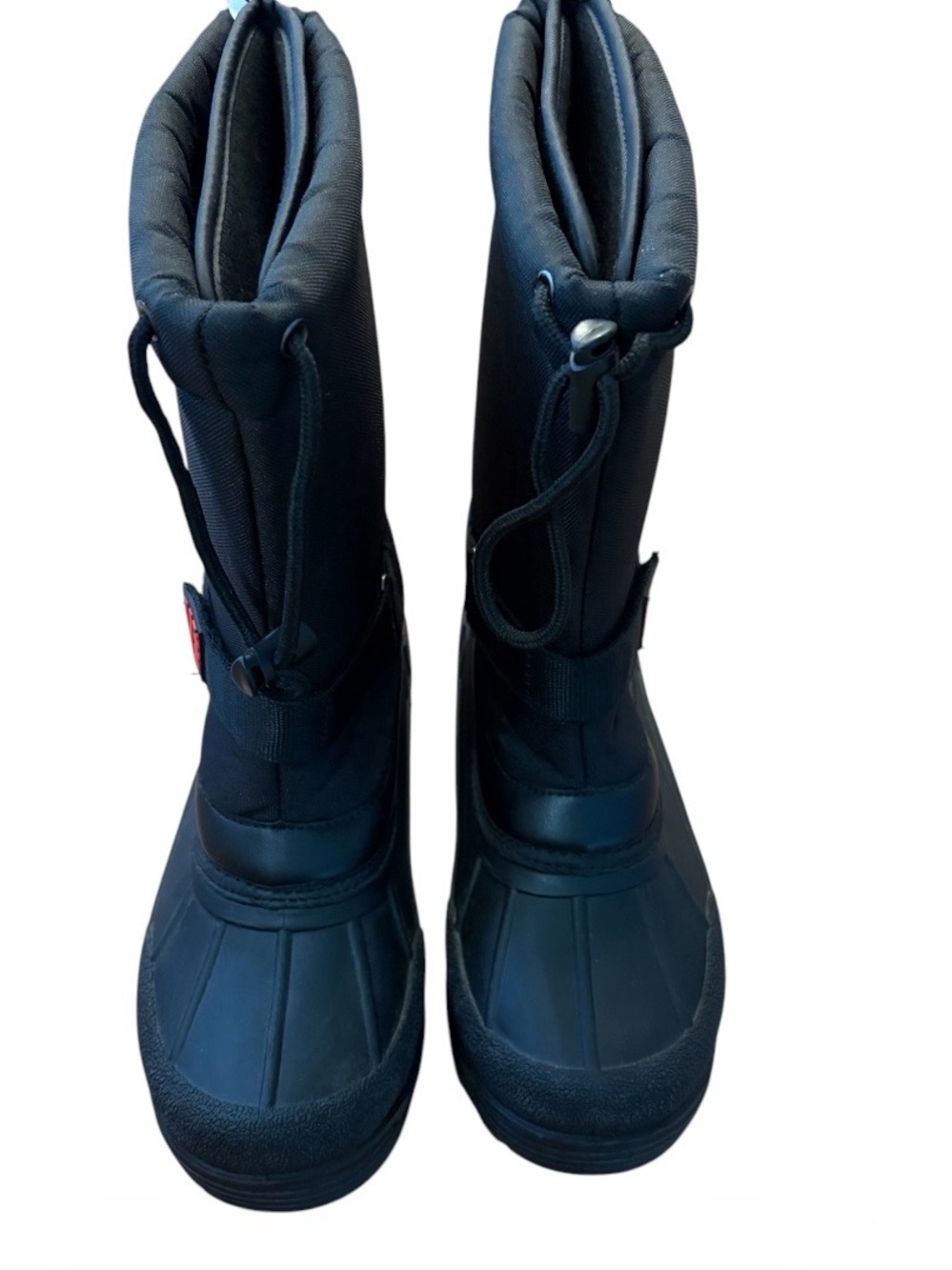 Curate Black Winter Snow Boots with Drawstring Closure Size 8 NWOT
